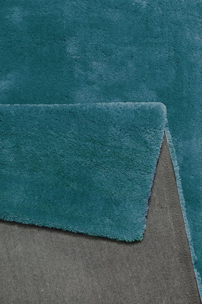Hochflor-Teppich im unifarbenen Design, EMERALD GREEN, detail image number 3