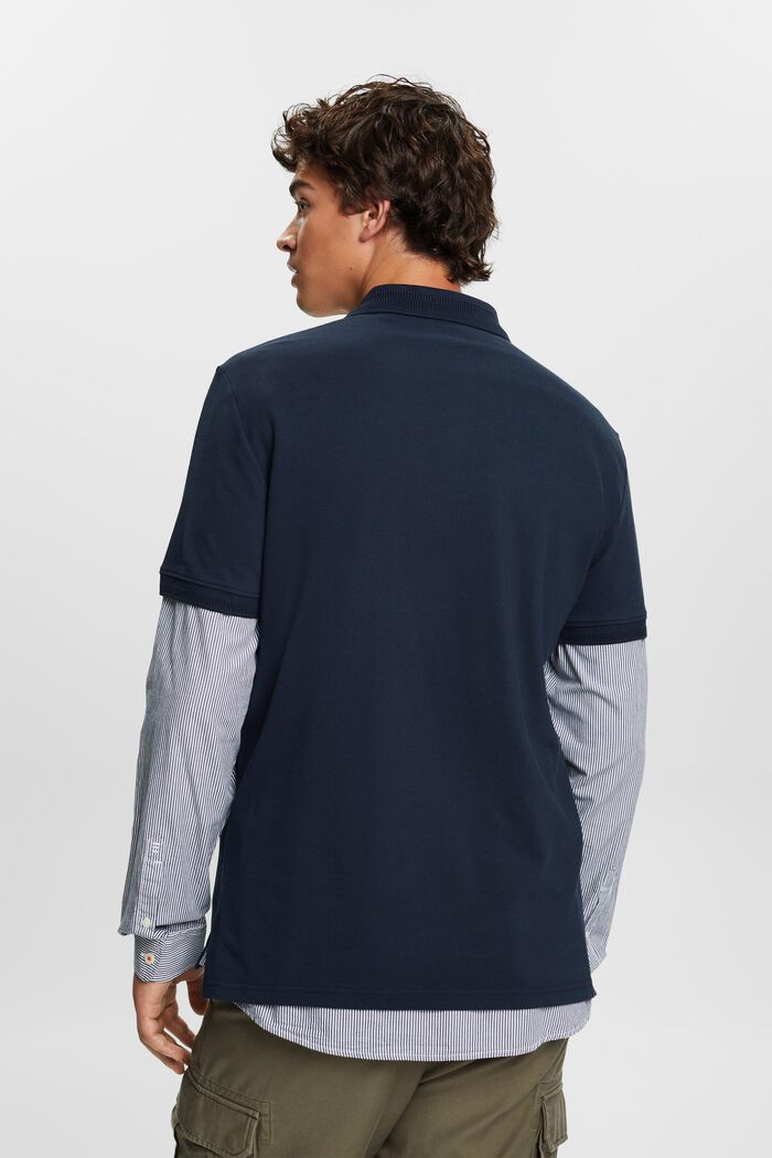 Piqué-Poloshirt aus Pima-Baumwolle, NAVY, detail image number 4
