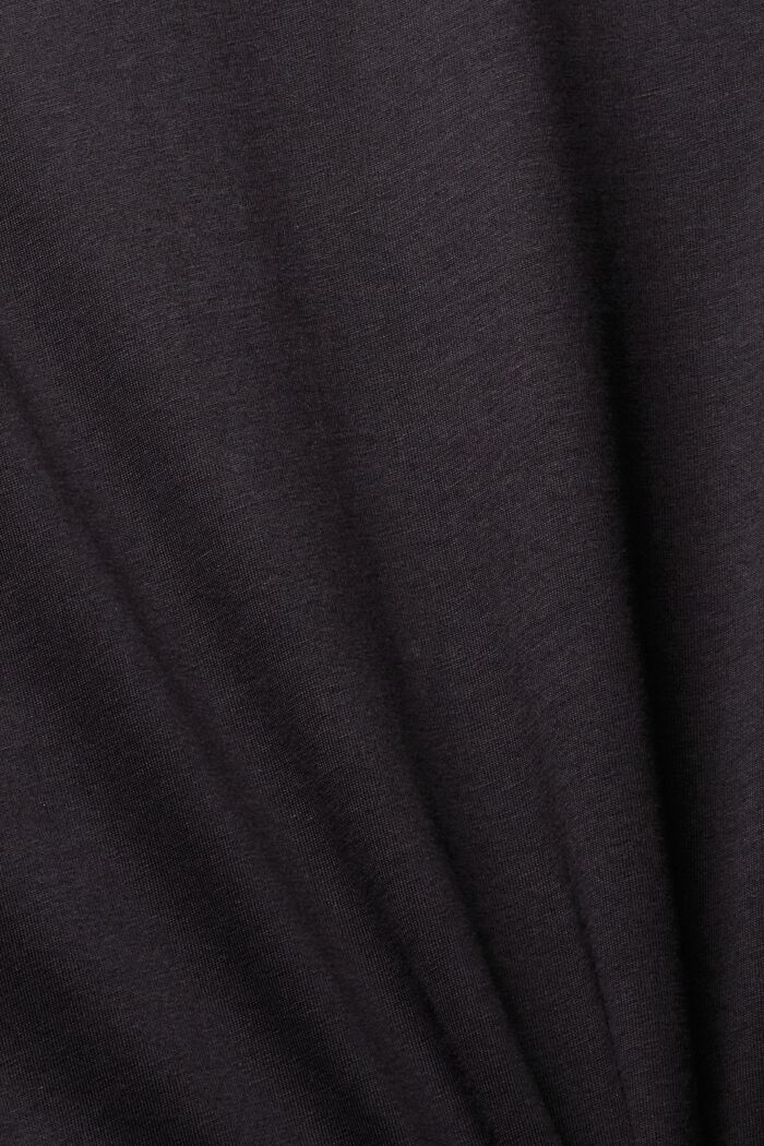 Unifarbenes T-Shirt, BLACK, detail image number 5