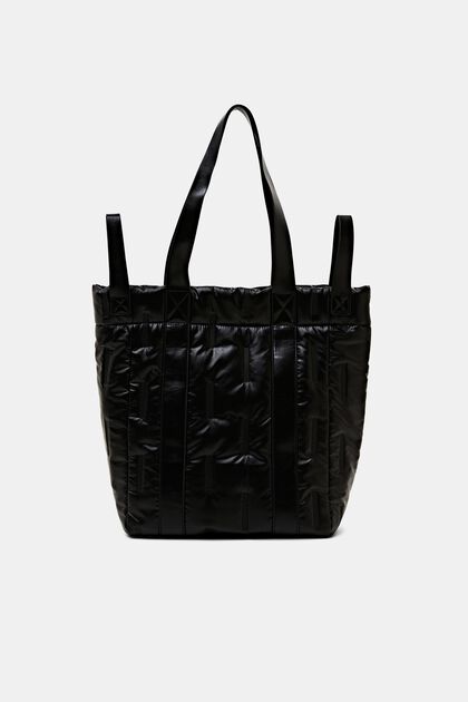 Glänzende Tote Bag, BLACK, overview