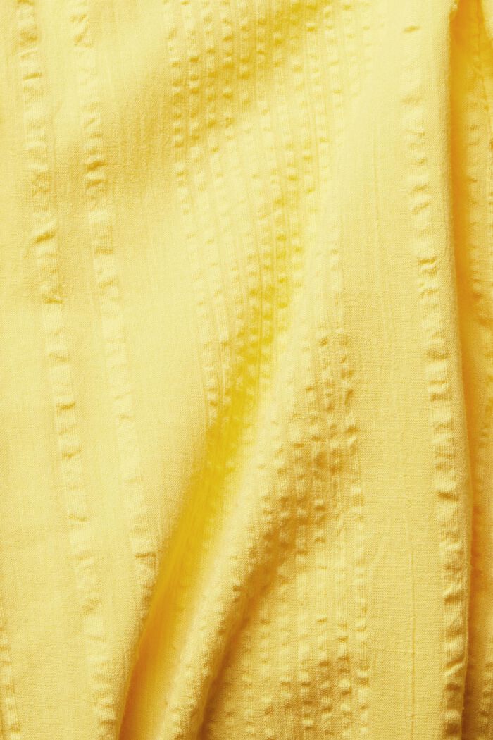 Kleid aus strukturierter Baumwolle, YELLOW, detail image number 1