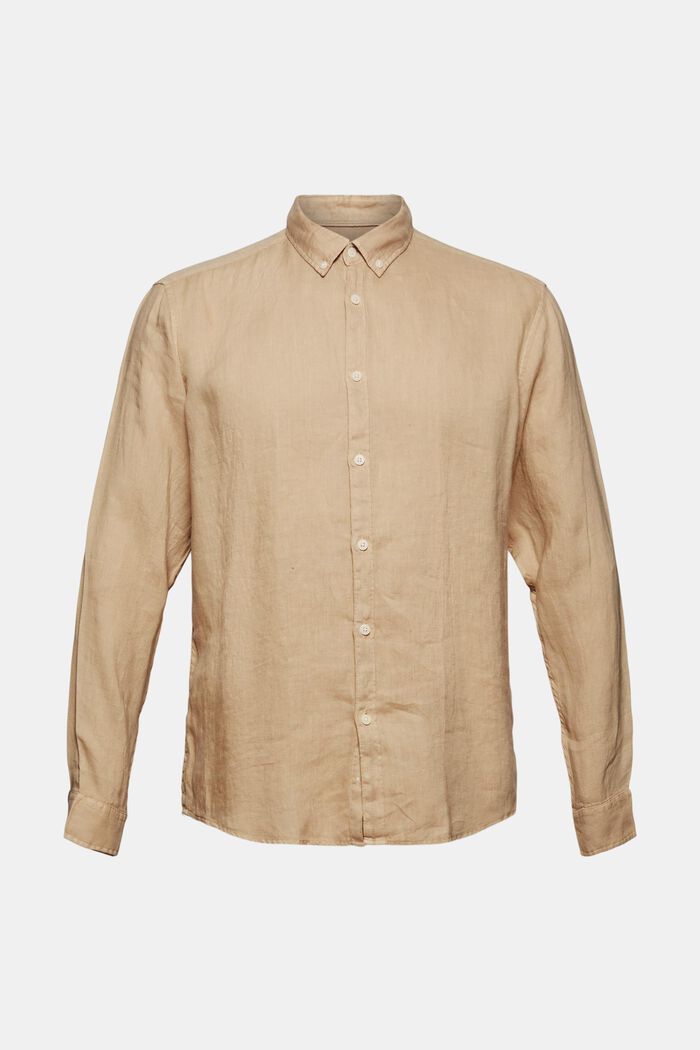 Button-Down-Hemd aus 100% Leinen