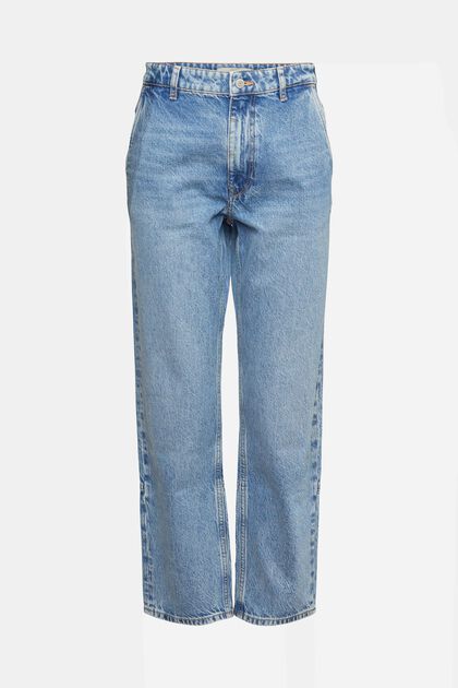 High-Rise-Jeans im Dad Fit, BLUE LIGHT WASHED, overview