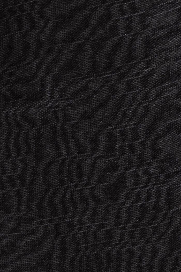 Baumwoll-T-Shirt mit Lochstickerei am Ärmel, BLACK, detail image number 6