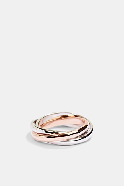 Trio-Ring aus Sterling Silber, ROSEGOLD, overview