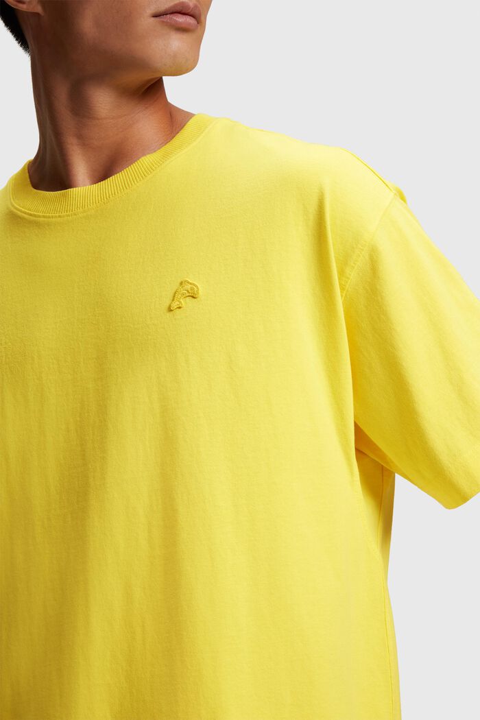 Relaxed Fit T-Shirt mit farbigem Dolphin-Batch, YELLOW, detail image number 2