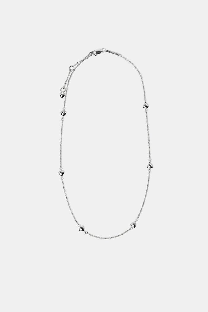 Halskette mit Herzanhänger, SILVER, detail image number 0