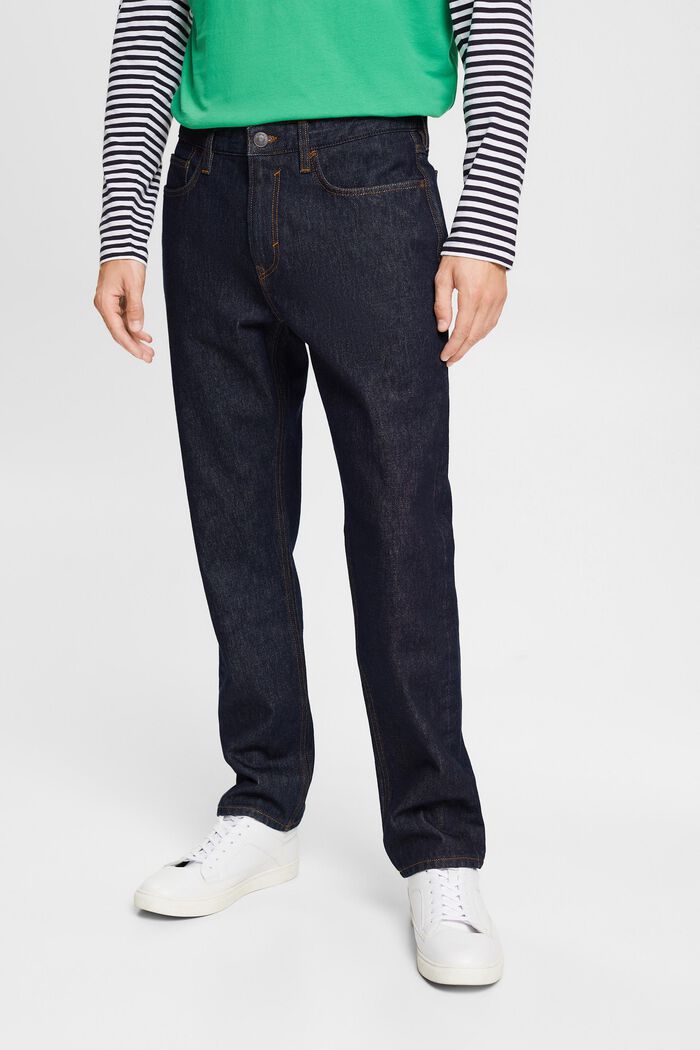 Jeans mit geradem Bein aus nachhaltiger Baumwolle, BLUE RINSE, detail image number 1