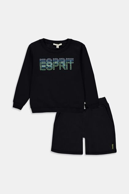 Gemischtes Set: Sweatshirt und Shorts, BLACK, overview