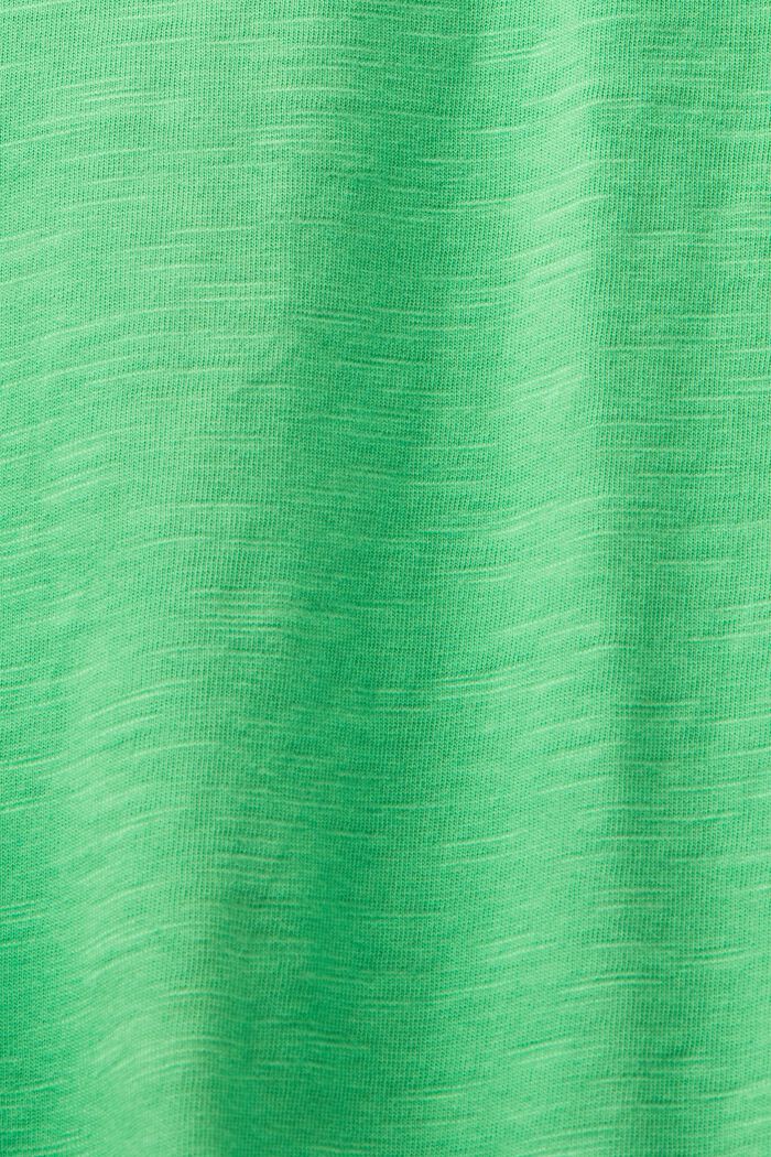T-Shirt aus Slub Baumwolle, GREEN, detail image number 4
