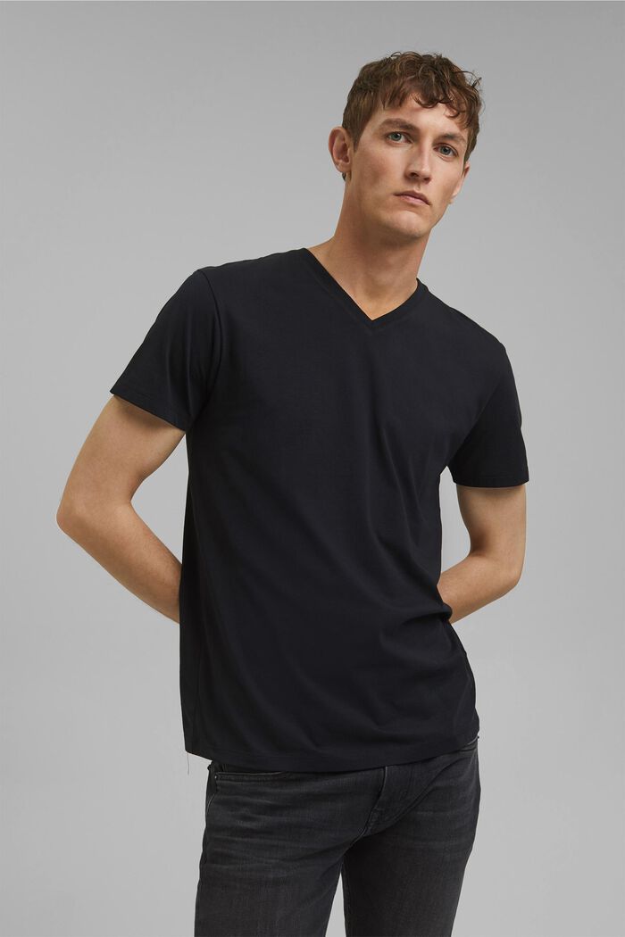 Men T-Shirts & Langarmshirts | Jersey-Shirt aus 100% Baumwolle - NA97364