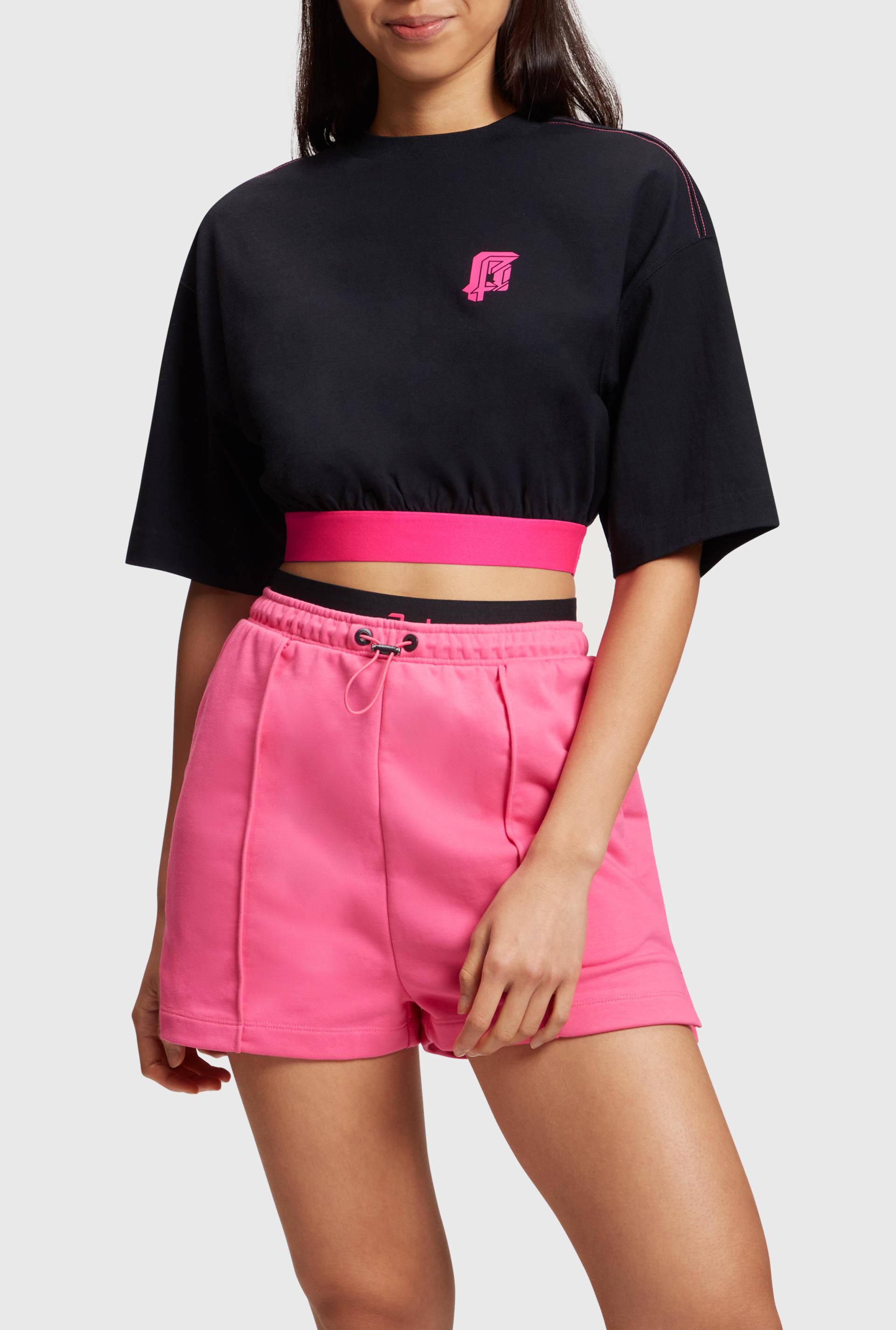 Damen Bekleidung Oberteile Ärmellose Tops Balmain Baumwolle Top mit Logo-Print in Pink 