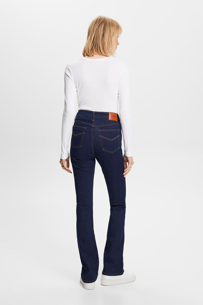 Premium-Bootcut Jeans mit hohem Bund, BLUE RINSE, detail image number 3