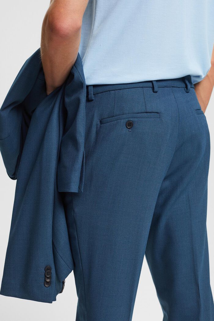 Mix & Match: Anzughose mit Birdseye-Muster, BLUE, detail image number 2