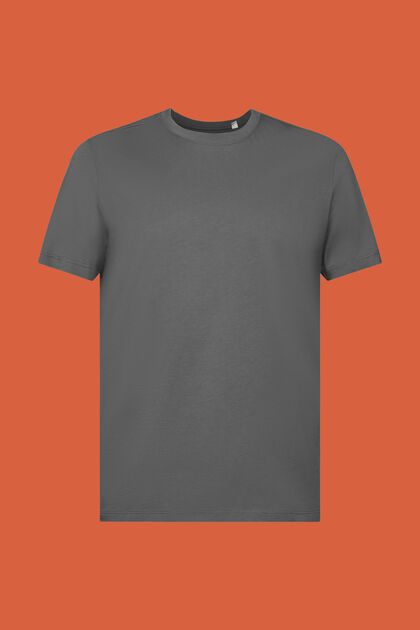 Jersey T-Shirt, 100% Baumwolle, DARK GREY, overview