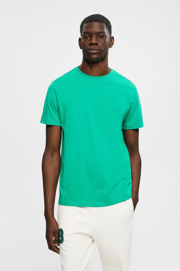 Pima-Baumwoll-T-Shirt im Slim Fit, GREEN, detail image number 0