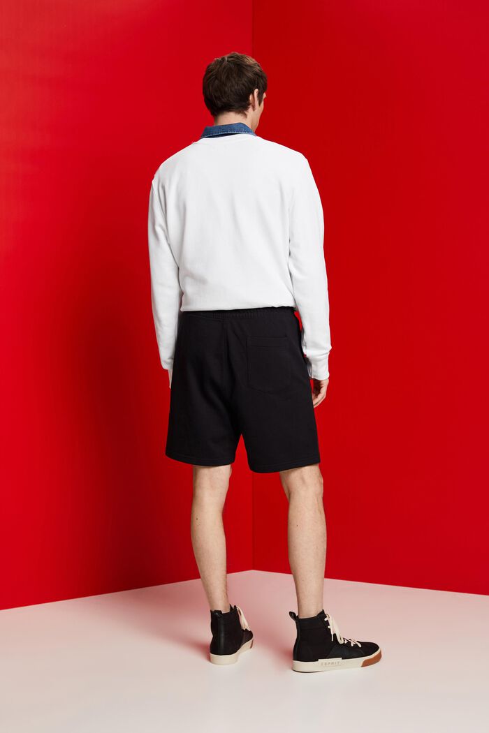 Sweat-Shorts, 100% Baumwolle, BLACK, detail image number 3