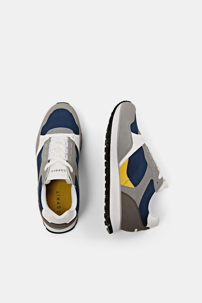 Mehrfarbige Sneaker aus Material-Mix, GREY, detail image number 0