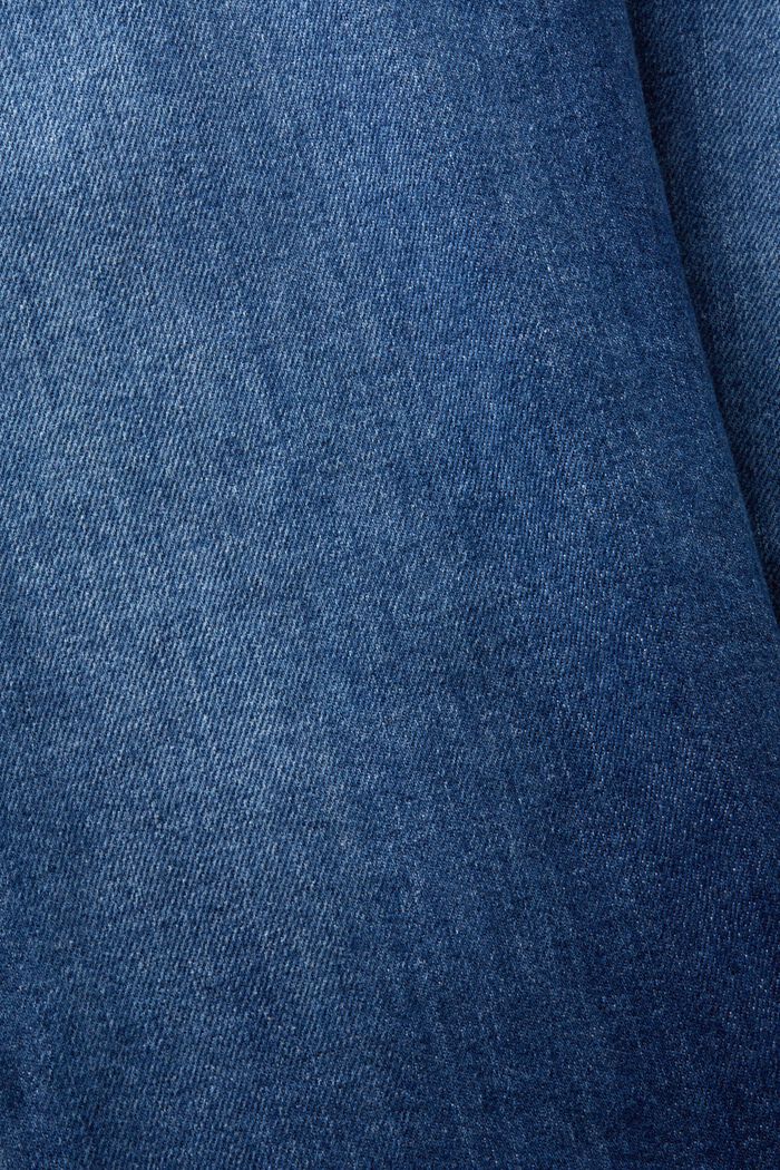 Retro-Jeans mit gerader Passform und hohem Bund, BLUE LIGHT WASHED, detail image number 5