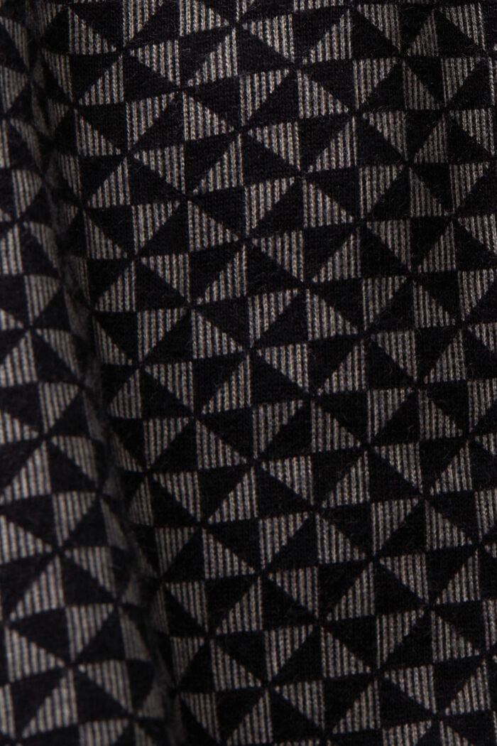 Gemusterte Pyjama-Shorts aus 100% Bio-Baumwolle, BLACK, detail image number 4