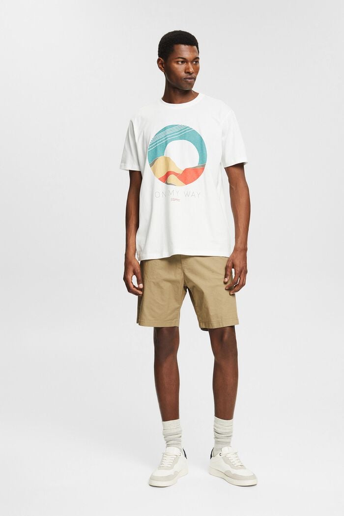 T-Shirt mit Print aus Bio-Baumwolle, OFF WHITE, detail image number 5
