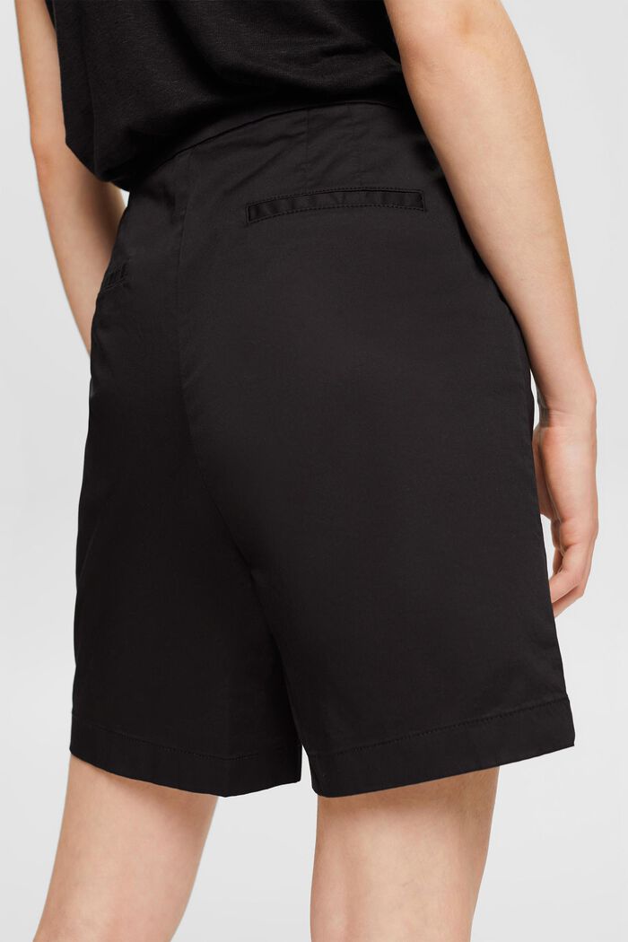Bemuda-Shorts aus Pima Baumwolle, BLACK, detail image number 4