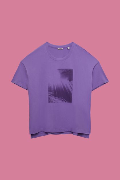 CURVY Baumwoll-T-Shirt mit Print auf der Vorderseite