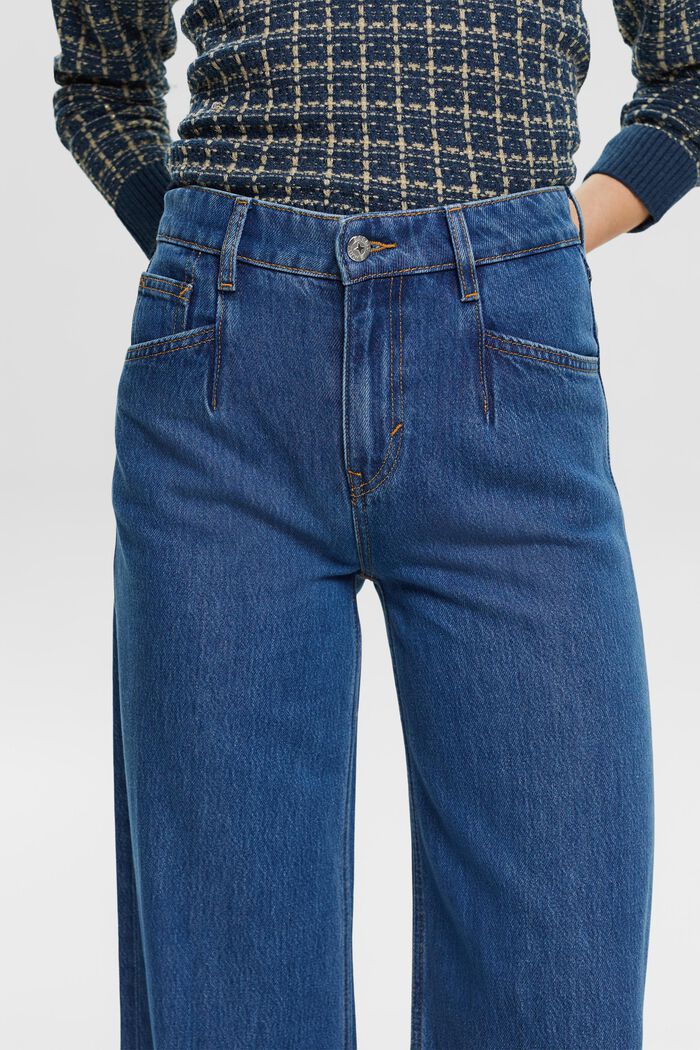 Jeans mit weitem Bein, BLUE DARK WASHED, detail image number 2