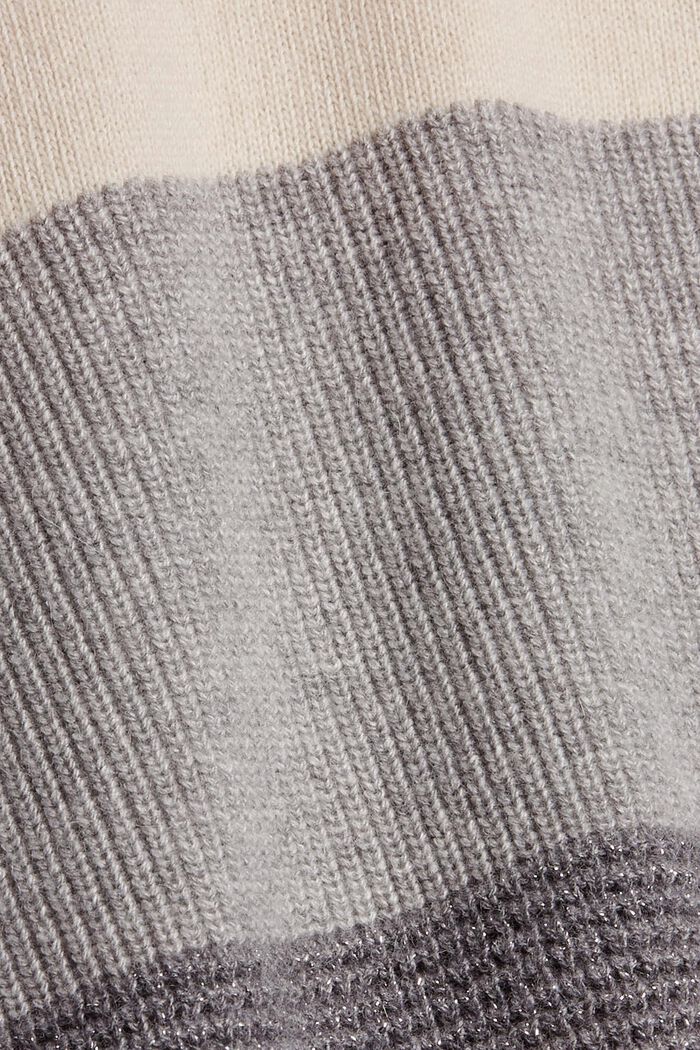 Mit Wolle: Pullover mit Blockstreifen, LIGHT GREY, detail image number 4