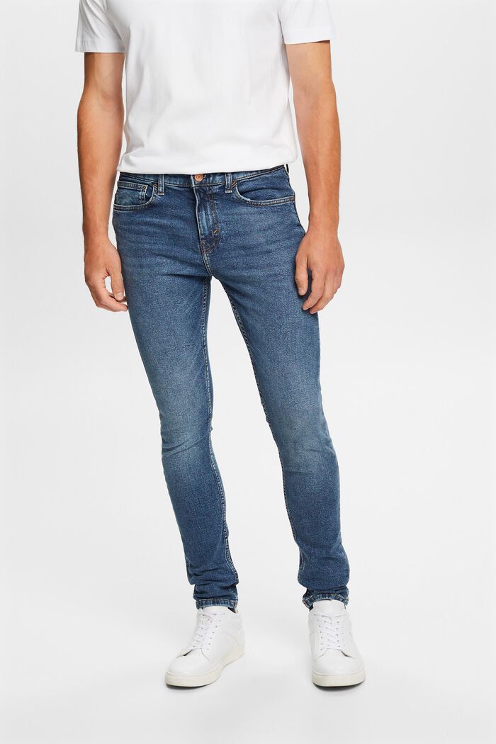 Skinny Jeans mit mittlerer Bundhöhe, BLUE MEDIUM WASHED, detail image number 0