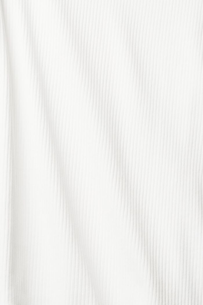 Geripptes Longsleeve, Stretch-Cotton, OFF WHITE, detail image number 5