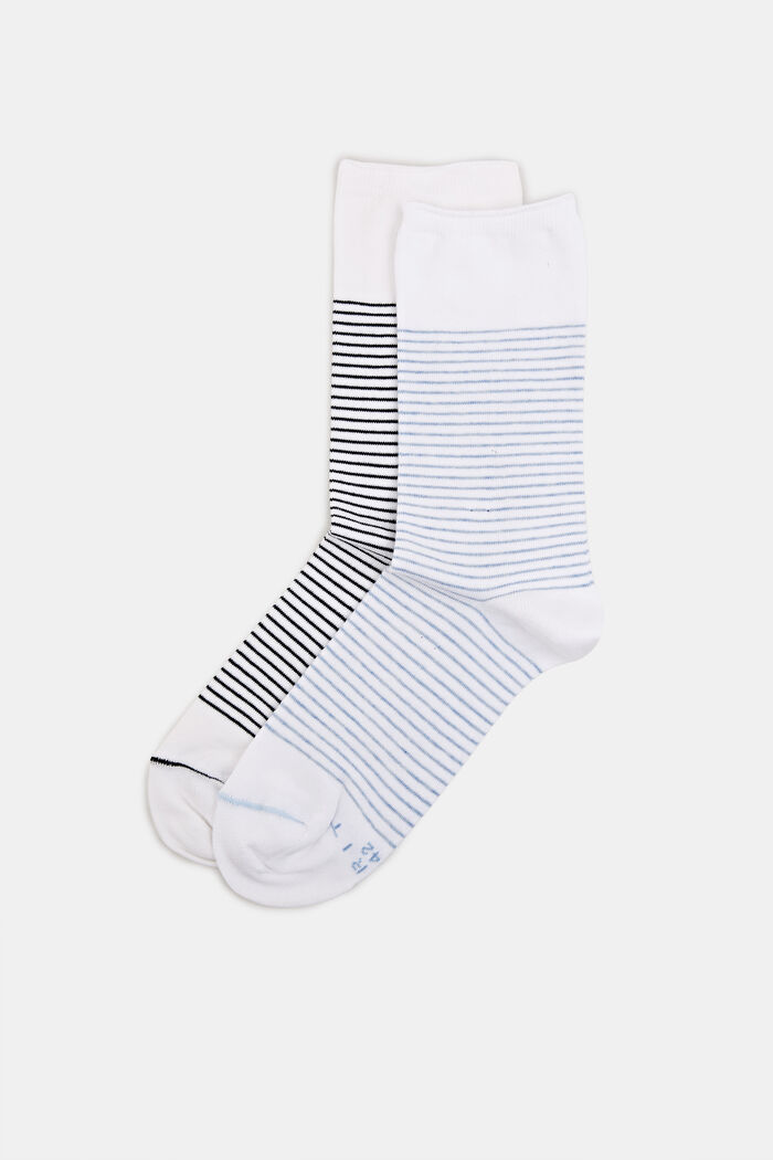 2er-Pack Socken im Streifen-Look, WHITE, detail image number 0