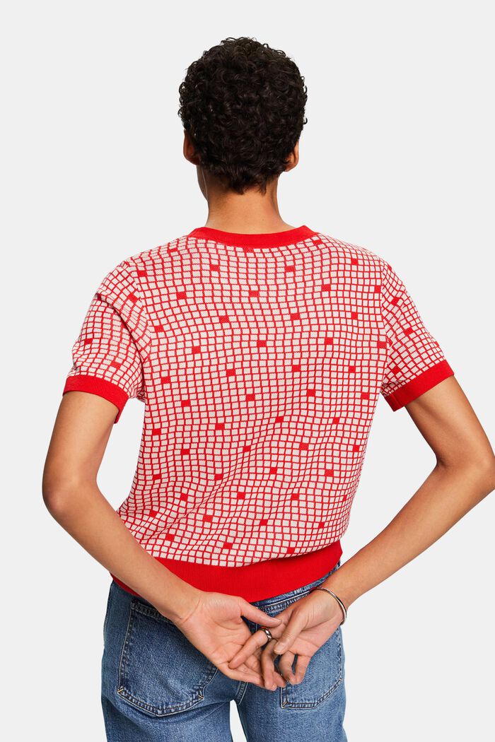 Jacquard-Sweatshirt mit Rundhalsausschnitt, RED, detail image number 2