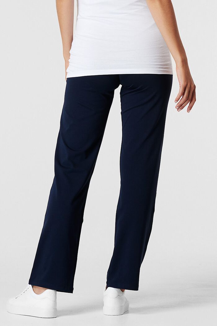 Jersey-Pants mit Überbauchbund, NIGHT BLUE, detail image number 1
