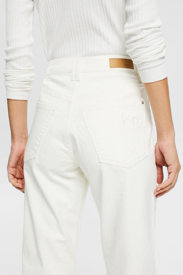 Mom-Fit-Jeans aus Baumwolle, OFF WHITE, detail image number 6