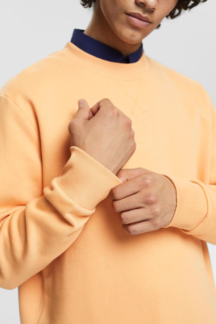 Recycelt: unifarbenes Sweatshirt, PEACH, detail image number 0