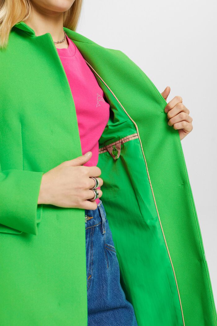 Mantel mit umgekehrtem Reverskragen, GREEN, detail image number 4