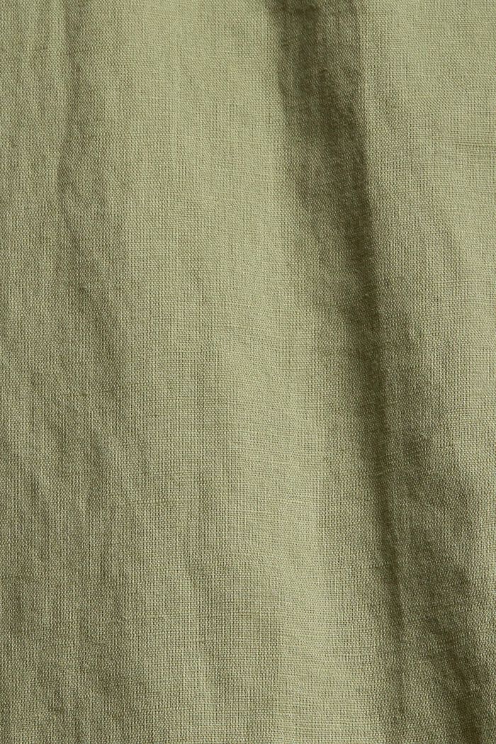 Oversize-Bluse aus Leinenmix, LIGHT KHAKI, detail image number 1