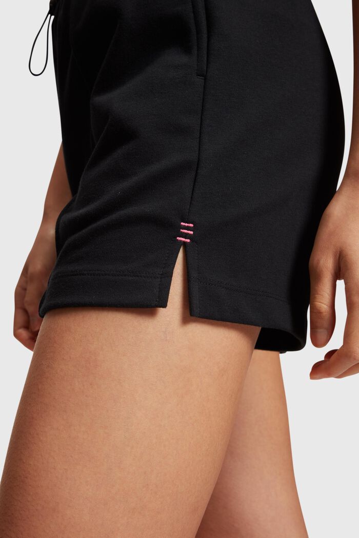 Relaxed Sweat-Shorts mit doppeltem Bund, BLACK, detail image number 3