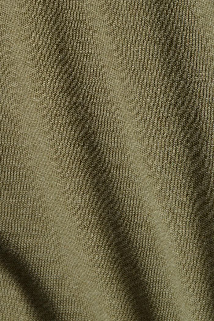 Rundhals-Pullover aus Pima-Baumwolle, PALE KHAKI, detail image number 4