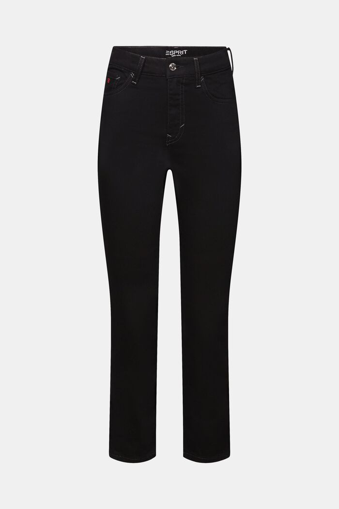 Retro-Jeans mit schmaler Passform und hohem Bund, BLACK RINSE, detail image number 7