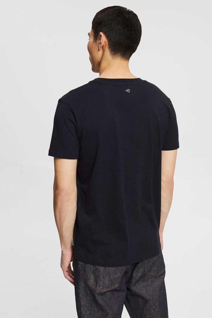 Jersey-T-Shirt mit Print, Bio-Baumwolle, BLACK, detail image number 3