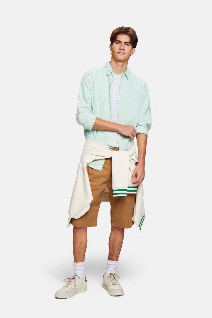 Shorts im Chino-Style aus nachhaltiger Baumwolle, CAMEL, detail image number 1