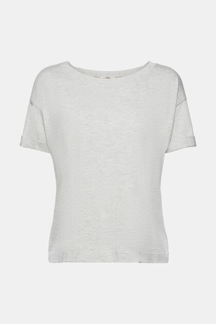T-Shirt aus Baumwolle, LIGHT GREY, overview