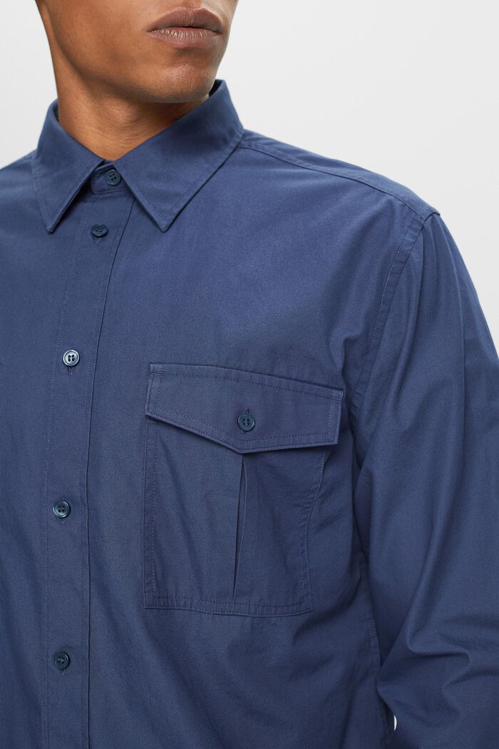 Utility-Hemd aus Baumwolle, GREY BLUE, detail image number 1