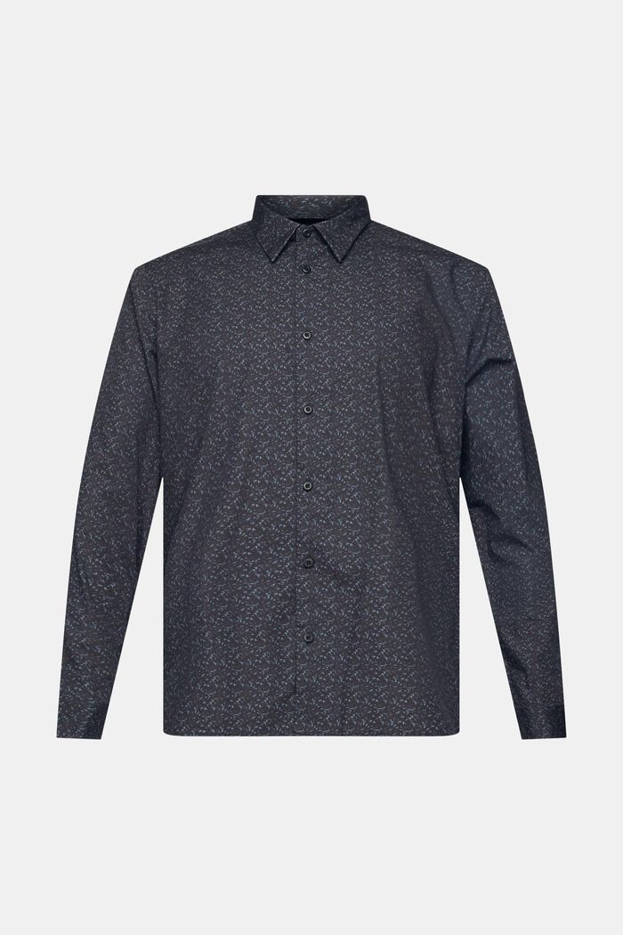 Slim-Fit-Hemd aus Baumwolle mit Muster, BLACK, detail image number 5