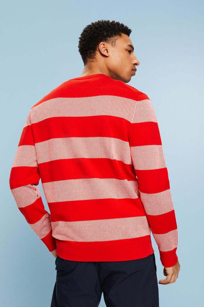 Gestreifter Rippstrick-Pullover, RED, detail image number 2