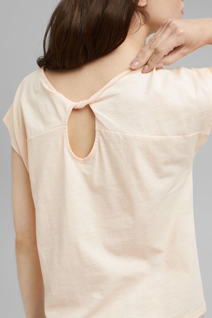 T-Shirt mit Cut-Out, Organic Cotton, NUDE, detail image number 5
