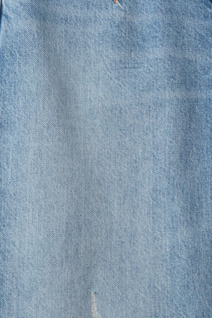 High-Rise-Jeans mit Destroyed-Effekten in Dad Fit, BLUE LIGHT WASHED, detail image number 6