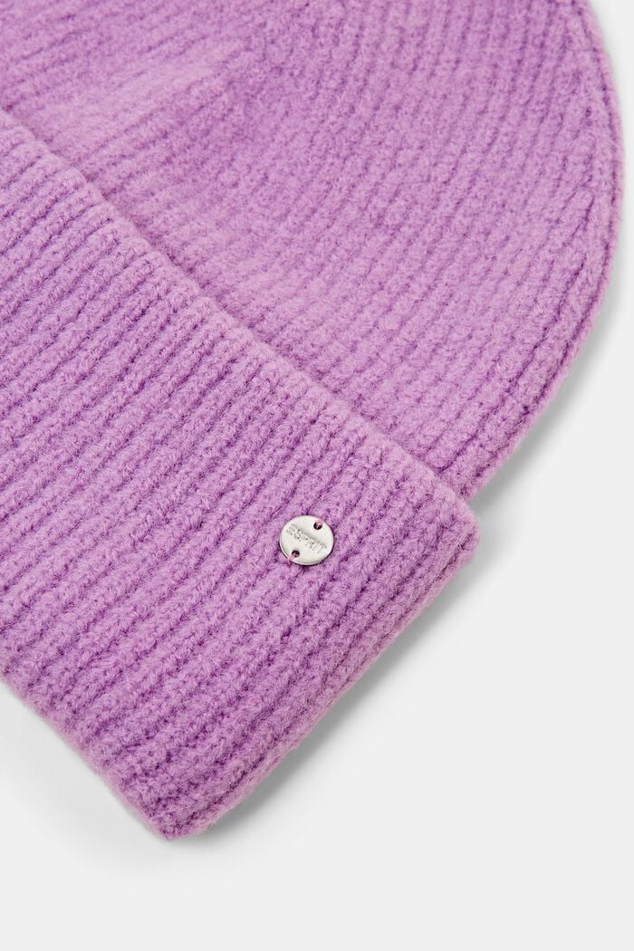 Rippstrick-Beanie, LILAC, detail image number 1